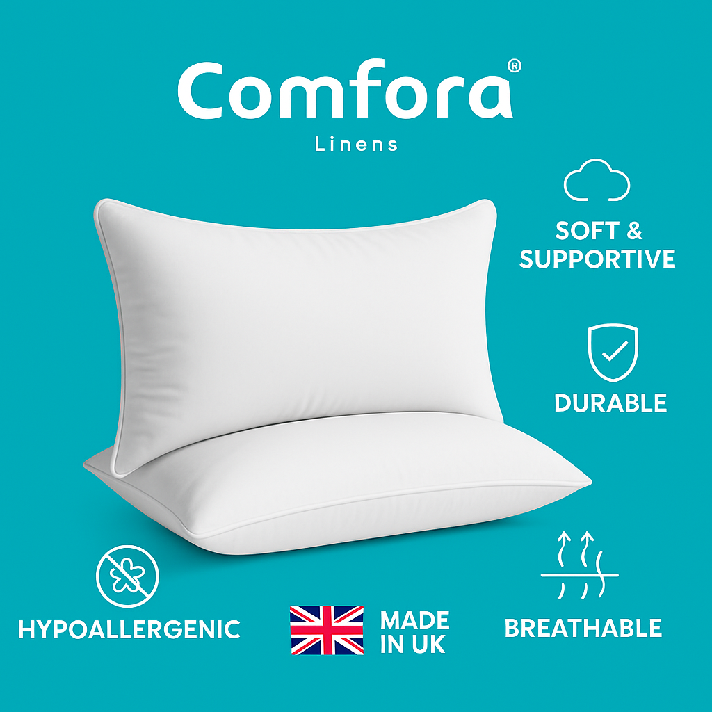Medium Weight - 600g Filled - Bed Pillows